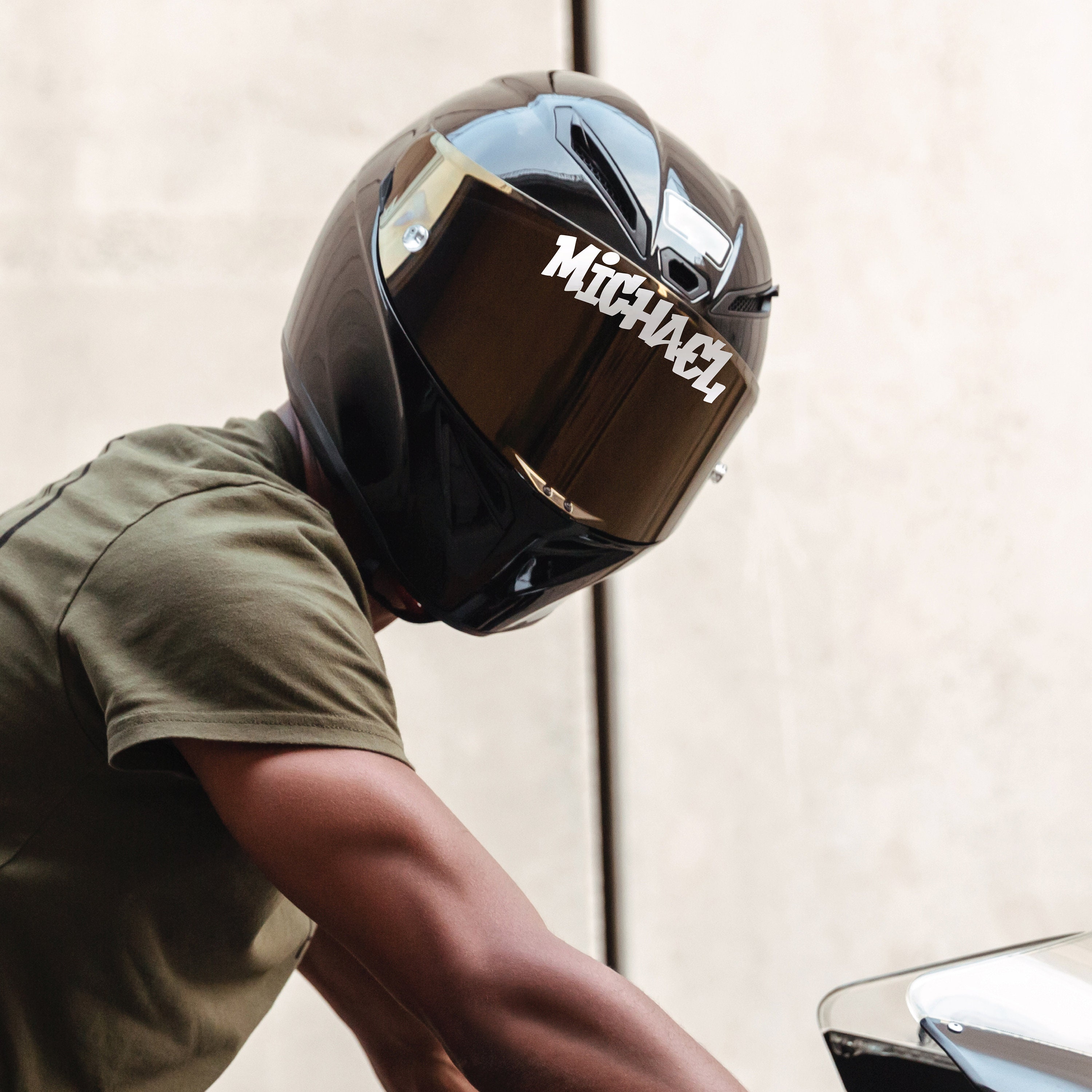 Motorcycle Helmet Sticker, Custom Name Decals, Custom Name Stickers ...