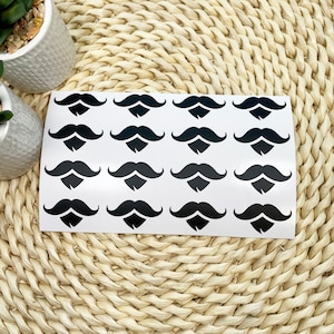 Mustache decals, Mustache sticker, Mustache sticker Set, Mustache party stickers Set, Mustache party decorations, Mustache vinyl decals set