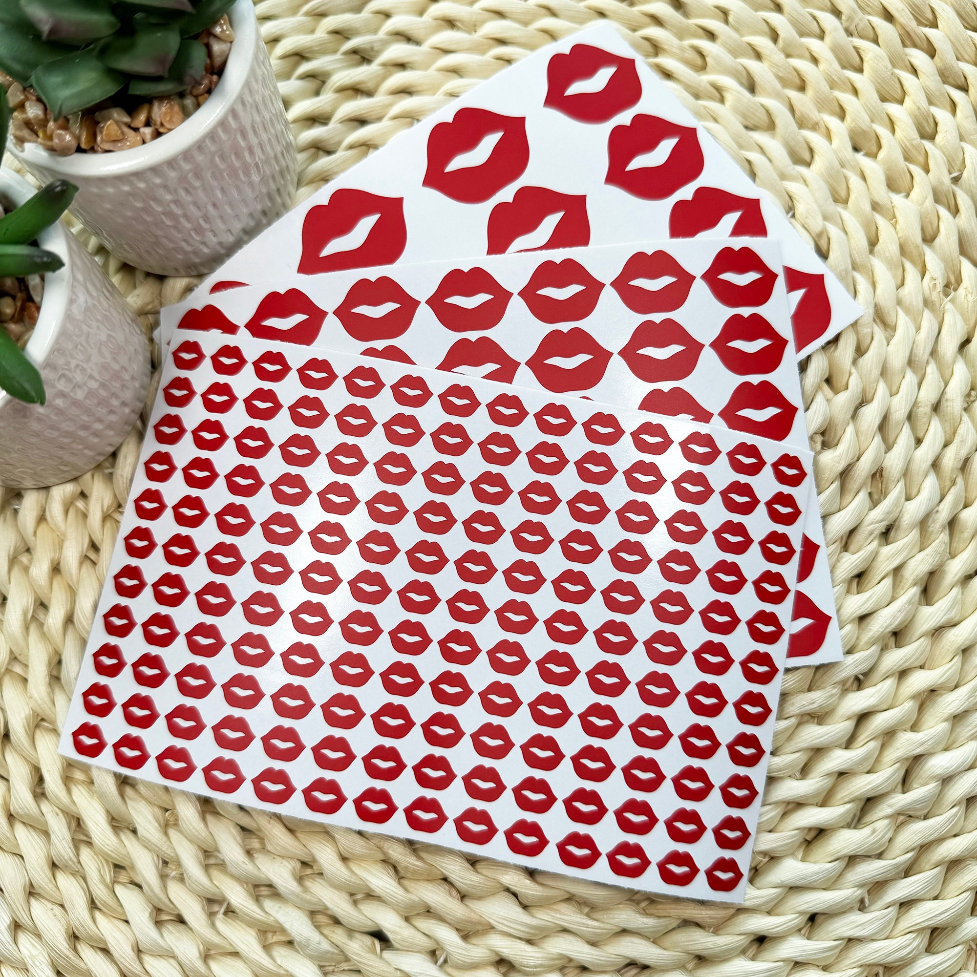 Lip Shape Sticker Lips Decals, Lips Stickers, Lips Vinyl Decal Set, Lips Sticker Set ...