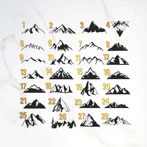 Mountain decal, Mountain Sticker, Camper sticker, Van sticker, Caravan stickers, Macbook Laptop decal, Car decal, Window, Wall Vinyl Sticker