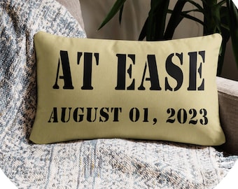 Personalized Military Retirement Pillow Custom Made to order