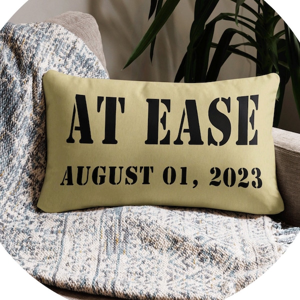 Personalized Military Retirement Pillow Custom Made to order