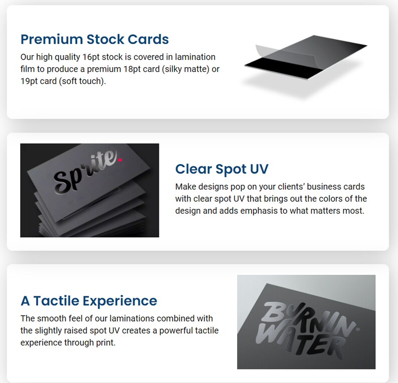 Spot UV With Raised UV Business Cards Laminated, Calling Cards Printed