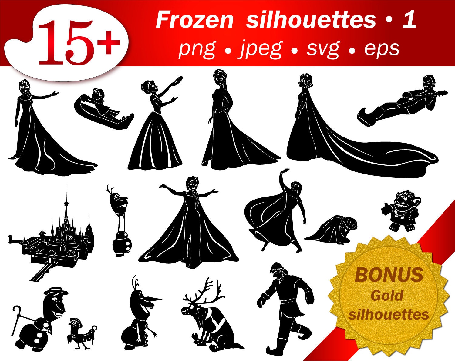 Frozen SVG silhouettes cricut cameo Disney castle Cartoon ...