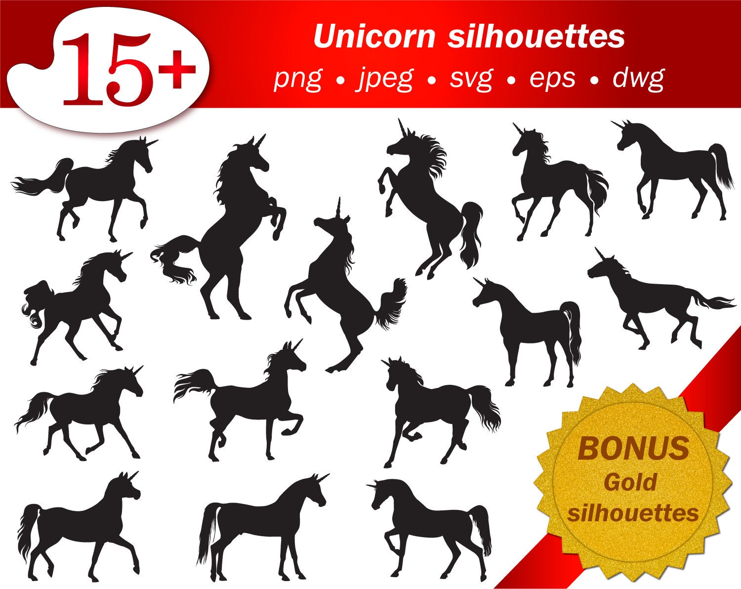 Download Unicorn svg silhouette vector editable silhouettes ...