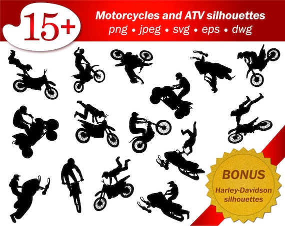 Images Atv Svg People Silhouette Motorcycle Png Stencil Cricut Cameo Etsy dernière par