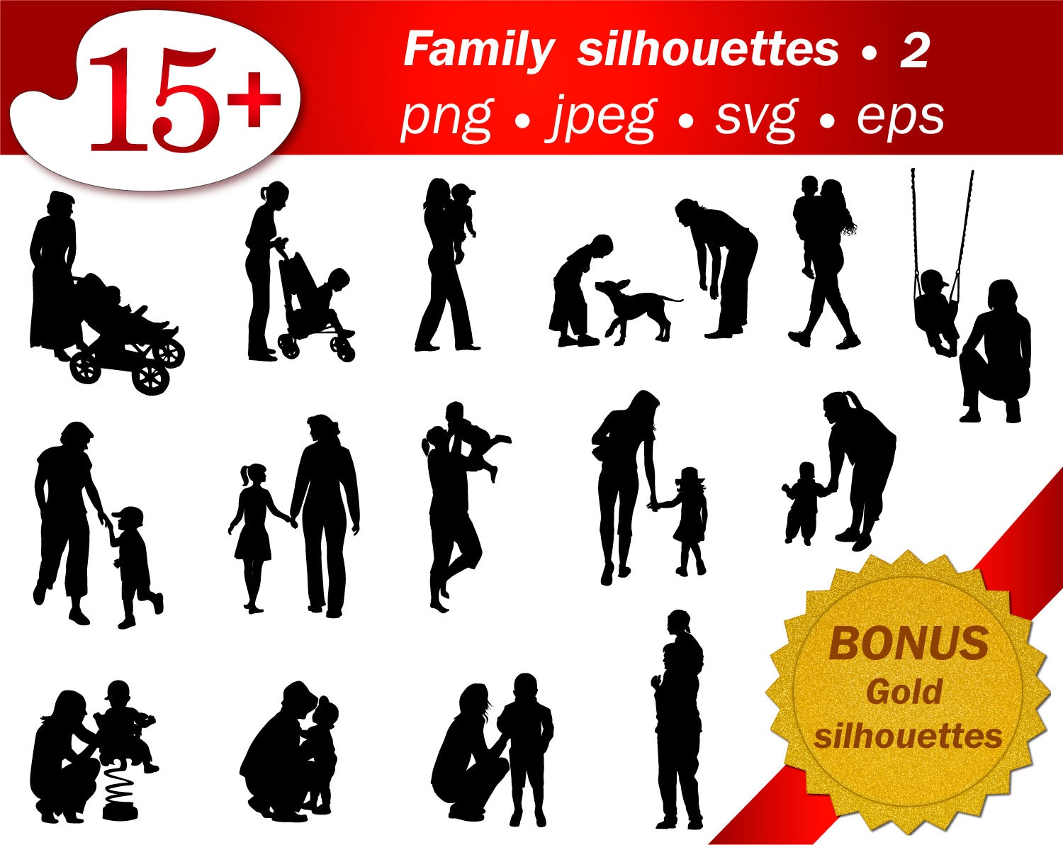 Parents Silhouette Svg People Family Cameo Circut Laser Etsy