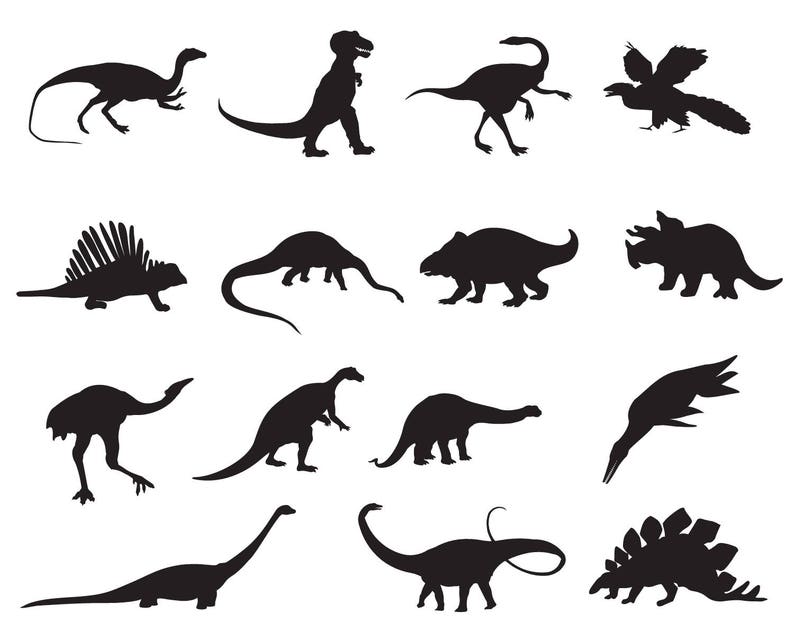 Dinosaurier Svg Kontur Sammlung Schablone Vorlage Cricut Kamee