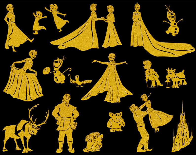 Download SVG frozen cartoon silhouettes cricut Disney silhouettes ...