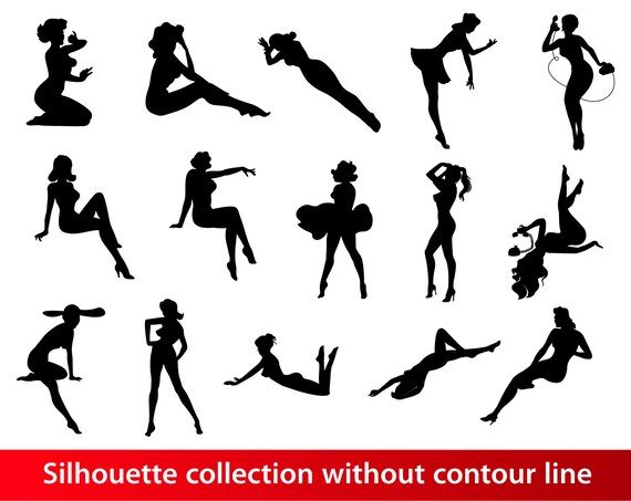 Pin Up Dziewczyna Svg Sylwetka Cricut Sylwetka Obrazu Png Złoty Blask Edytowalna Sylwetka Wektorowa Pliki Jpeg Do Druku