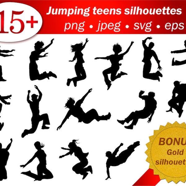 Cameo Jump Silhouette Svg - Etsy