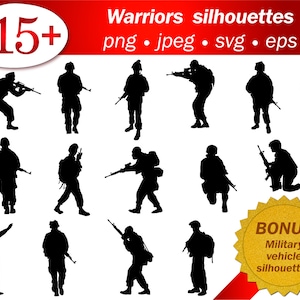 Krieger Soldat Armee militärische Clipart Kontur Menschen Svg Png Kamee Cricut Scrapbooking Militär Fahrzeug frei Kontur Vektor bearbeitet werden