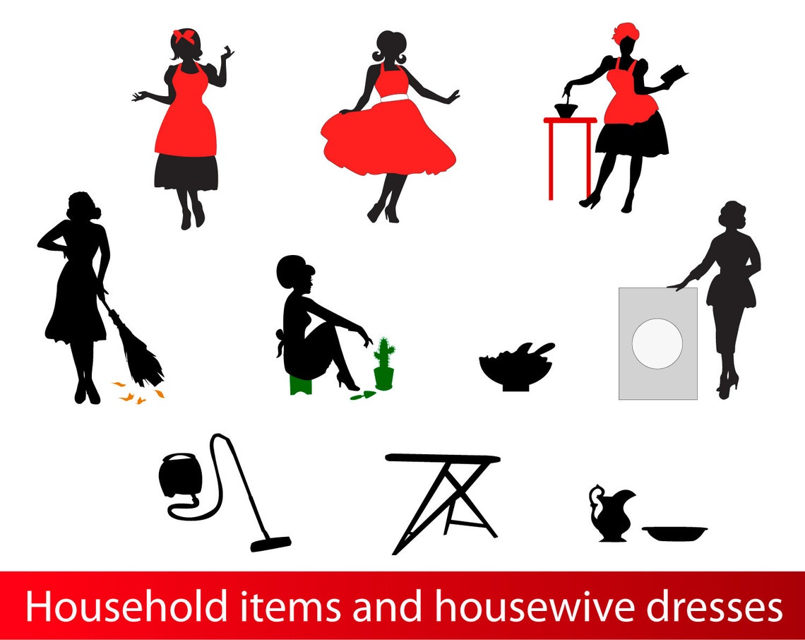 Hausfrau Schablone SVG Menschen Silhouette Cameo-Auftritt - Etsy Schweiz