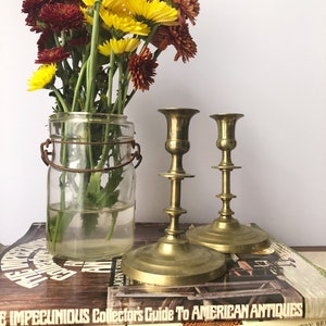 Vintage Gold Brass Candlesticks | Home Decor | Brass | Candles | Vintage Home | Holiday Decor