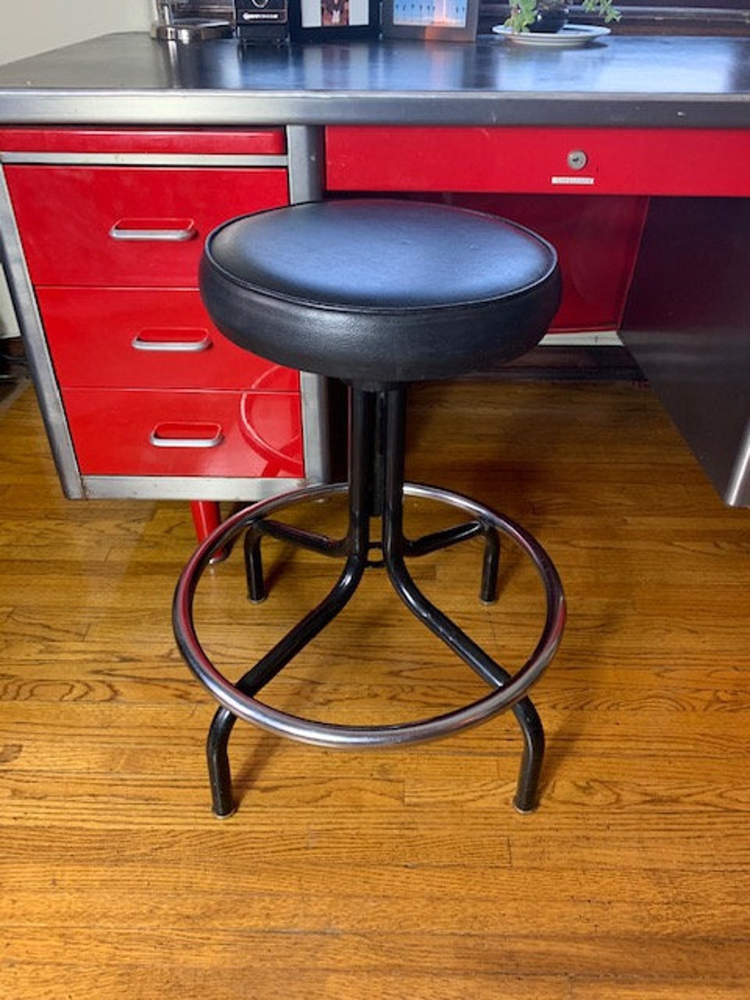 Mid Century Modern Swivel Bar Stool Etsy