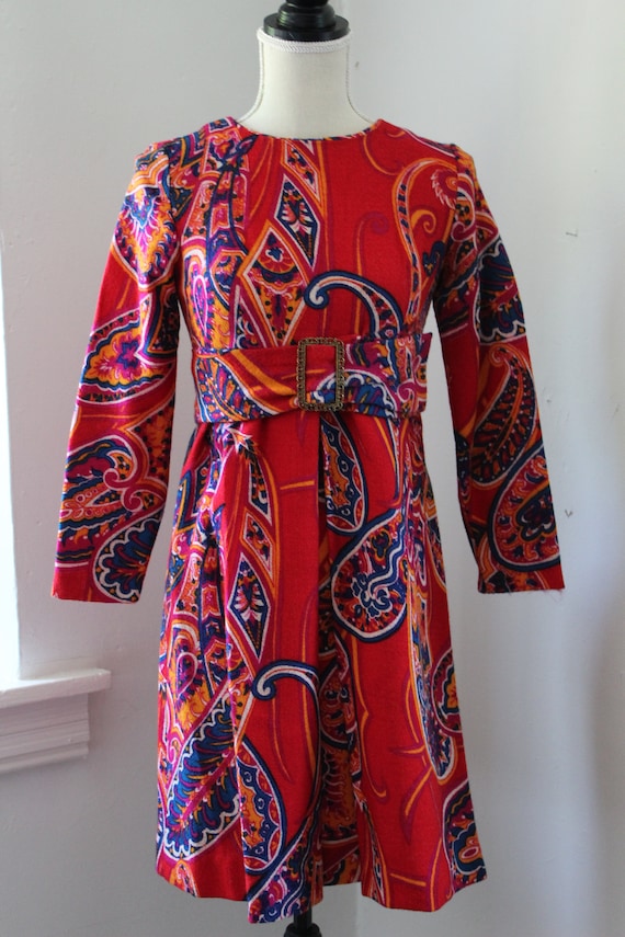 60s Psychedelic Mini Dress