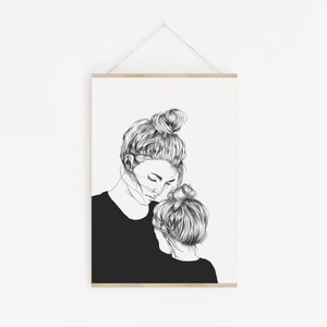 Illustration // Poster // Mum And Me // Picture Children Room // Kids Room // DIN A3 A4 A5
