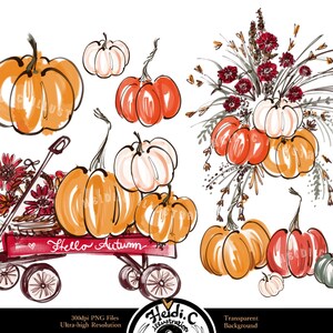 Pumpkin Clipart, Pumpkin Clip art, Pumpkin Cliparts, Fall Clipart, Autumn Clipart, Pumpkin Printables, Scrapbook Stickers