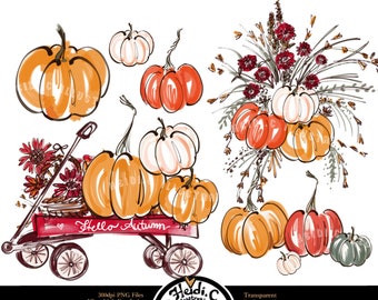 Pumpkin Clipart, Pumpkin Clip art, Pumpkin Cliparts, Fall Clipart, Autumn Clipart, Pumpkin Printables, Scrapbook Stickers