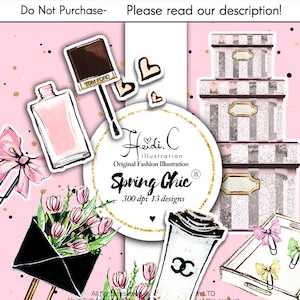 Freebie, Spring Clipart, Spring Digital Papers, Free Goods, Free Cliparts, Spring Planner, Spring Pattern, | Heidi.C lllustration VIP Club