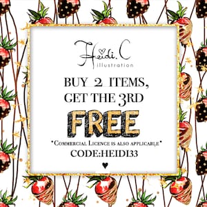 DISCOUNT COUPON: Buy Two - Get Three Items! - HeidiCIllustration