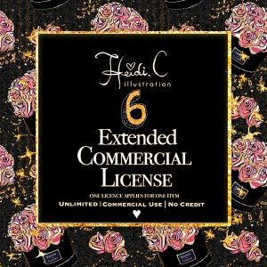 6 Extended Commercial license Bundle |No credit required|