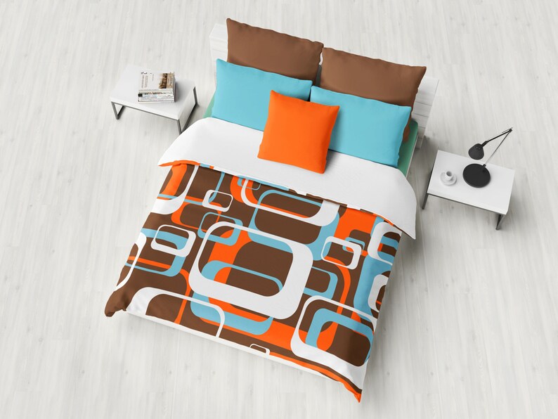 Retro Colour Blocking Duvet Cover Retro Duvet Cover 70s Etsy