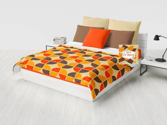 Retro Duvet Cover 70s Duvet Cover Cool Duvet Cover Mid Etsy