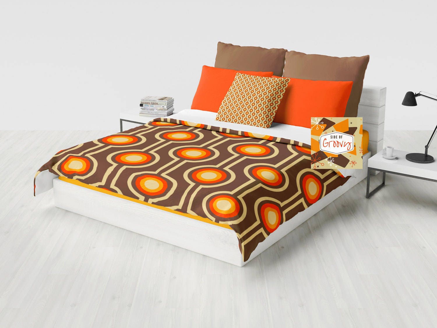 Retro Duvet Cover 70s duvet cover cool Duvet cover mid Etsy