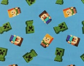 Minecraft Icons Cotton Fabric Springs Creative Mojang Creeper Steve Alex