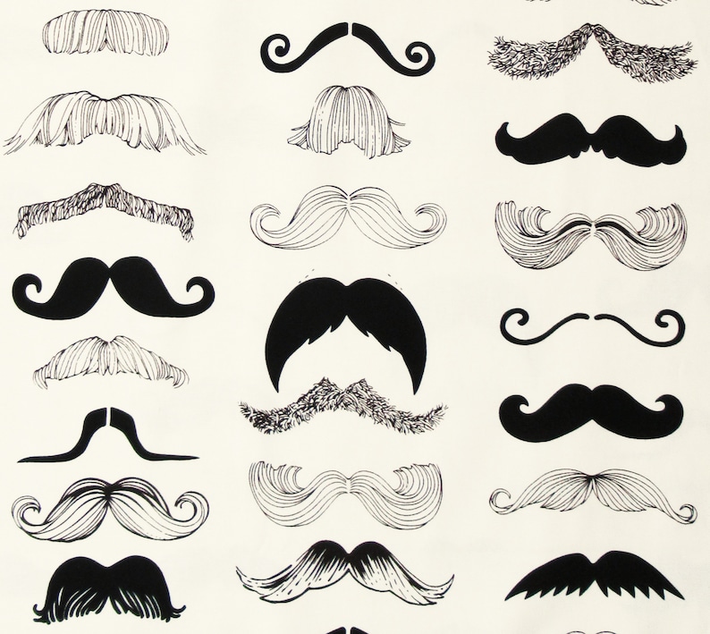 Alexander Henry Where/'s my Stache Mustache Cotton Quilting Fabric