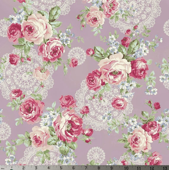 Easter Floral Light Pink Fabric