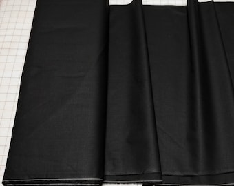 Einfarbiger schwarzer Patchwork Quilt Stoff Massenware Bekleidung Shirting Craft BTY