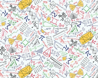 Math Equations Engineer Science Calculus Nerd Cotton Fabric Timeless Treasures