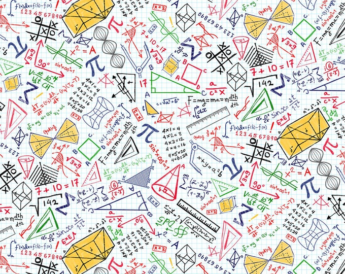 Math Equations Engineer Science Calculus Nerd Cotton Fabric Timeless ...
