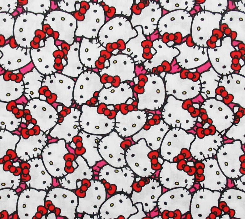 Hello Kitty Christmas Stripes Fabric by Springs Creative bty