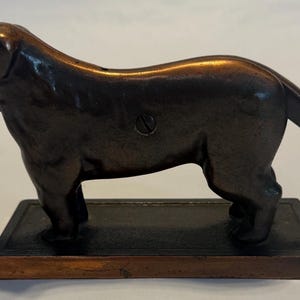 Vintage Mo-Reno Products metalen hondennotenkraker koperkleur gemaakt in de VS