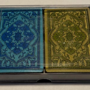 Vintage JET American Greetings speelkaart dubbeldeks compleet blauw goud uitstekende staat