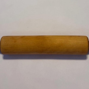 Vintage Wooden Rolling Pin Green Handles Farm House Cottage Decor