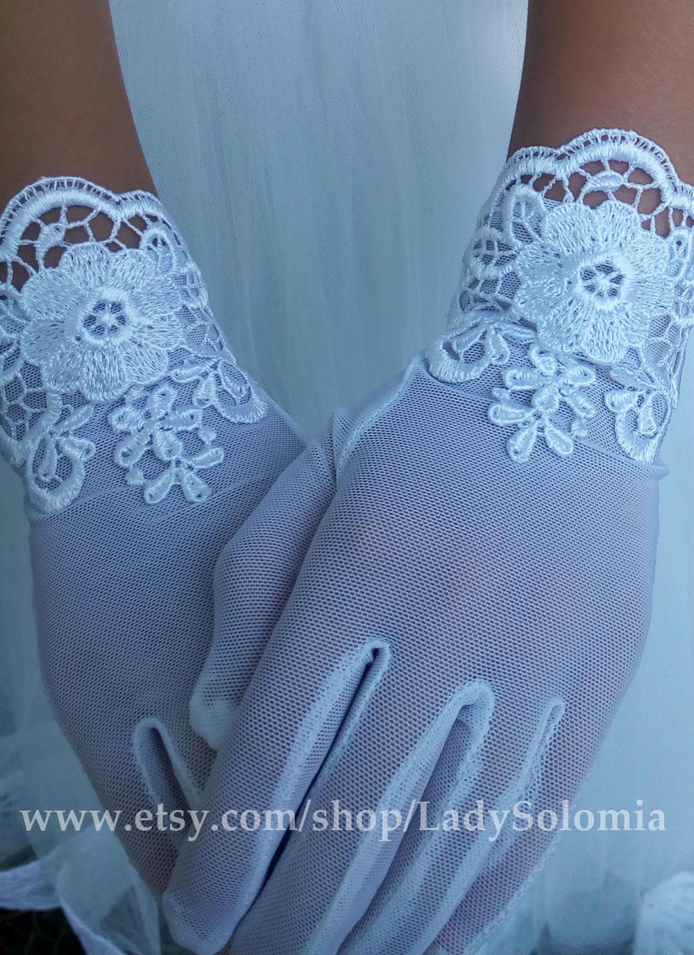 First Communion gloves Lace Flowergirgl Gloves Junior Etsy