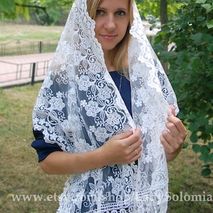 Katholischer Schal Spitze Kopfbedeckung katholischer Mantilla religiöser Schleier katholische Kapelle Mantilla Schleier philosophisch