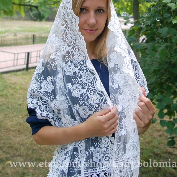 Catholic scarf lace head covering catholic mantilla religious veil catholic chapel mantilla veil orthodox