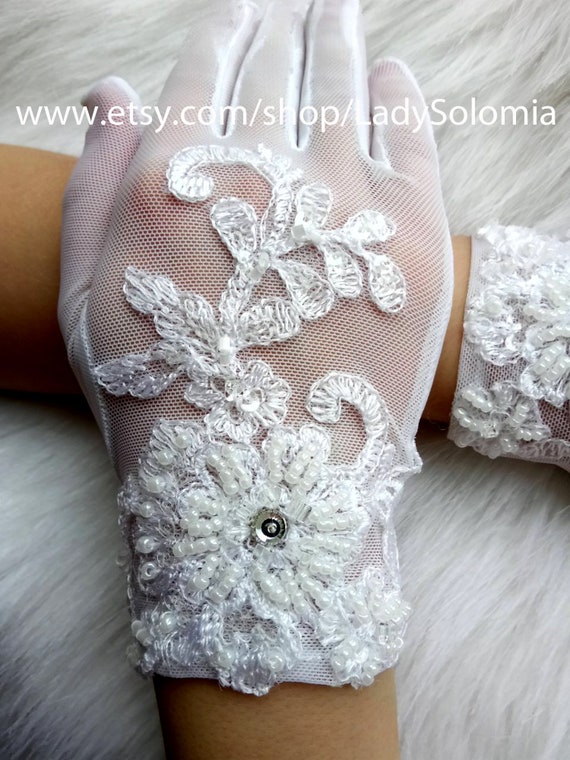 lace communion gloves