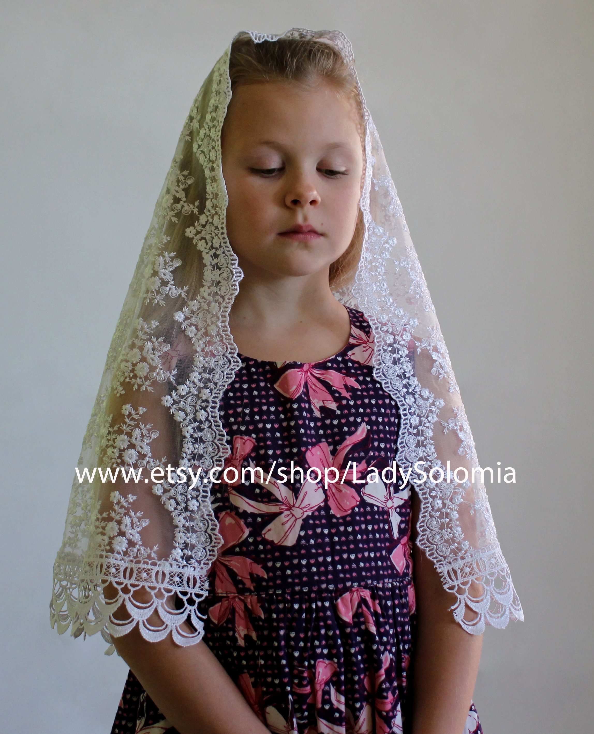 Lucia First Communion Veil for Girls