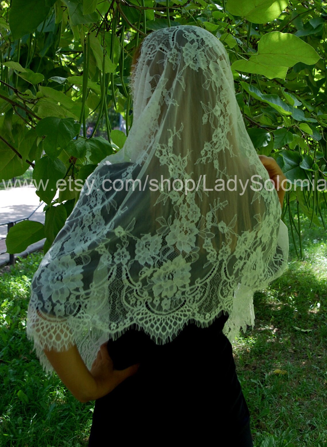 Light Ivory Catholic Chapel Veil Bridal Scarf Religious Head Etsy