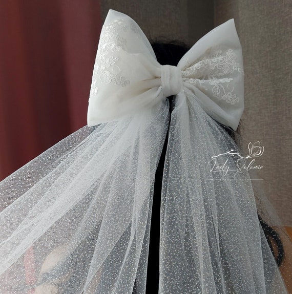 Haarspange Mit Französischer Tüll-Schleife – Glamourös Für Hochzeit & Party