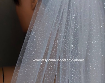 Shimmer Tulle fabric 60&quot; Wide, Glitter Tulle Wholesale, Sparkly tulle Fabric, Glitter tulle for veils, Glitter Tulle for wedding dress