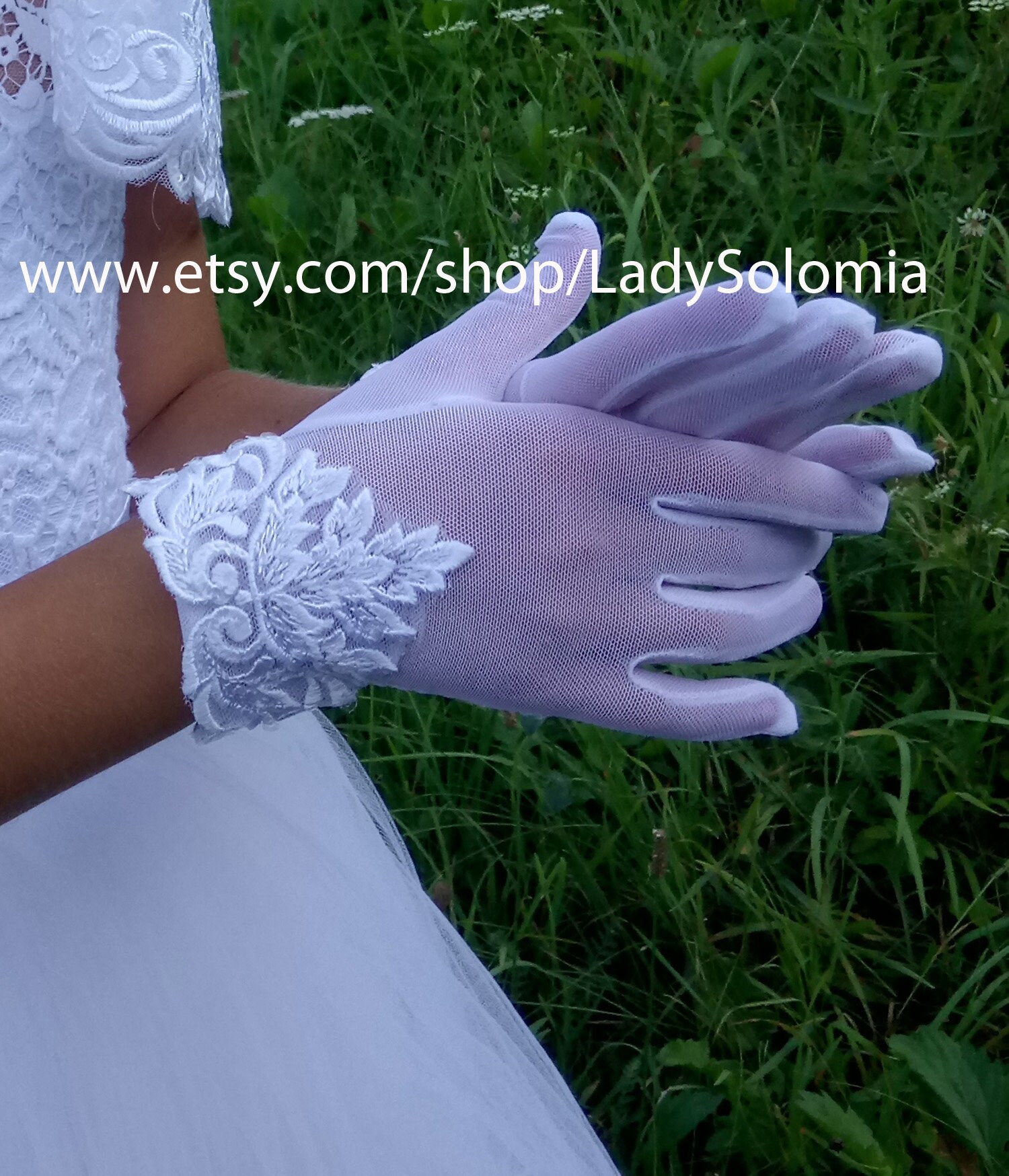 Gants Blancs Courts Fermeture Pression Adulte - accessoire de déguisement