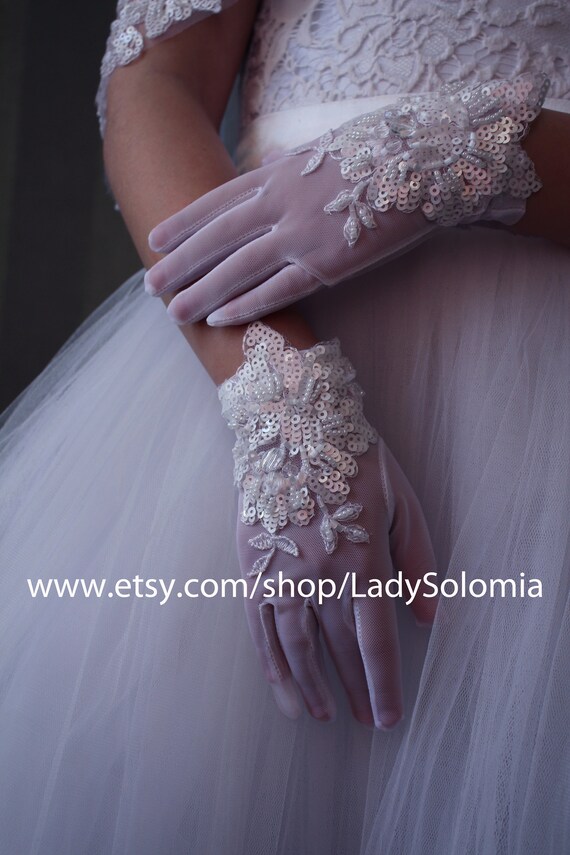 lace communion gloves