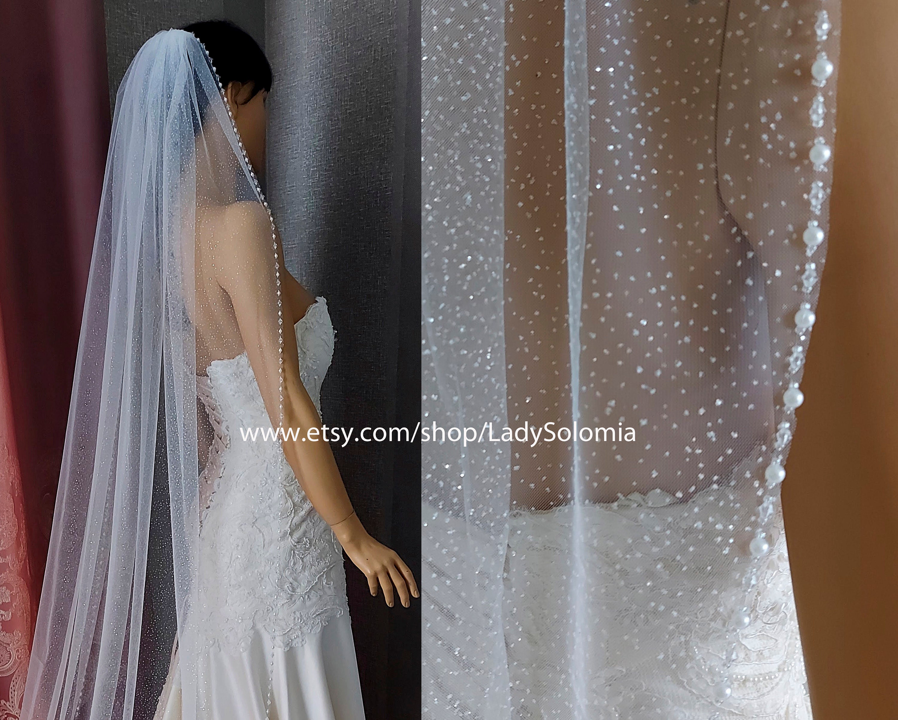 Passat Austrian Crystals Wedding Veil For Brides Ivory Short Rhinestones  Bridal Veil For Bride Wedding Vail For Women